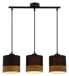 Lampadario a sospensione con filo PORTO 3xE27/60W/230V nero/marrone