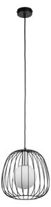Lampadario a sospensione con filo BELL 1xG9/12W/230V diametro 24 cm nero/cromo lucido