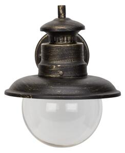 Brilliant - Applique da esterno ARTU 1xE27/60W/230V IP44 patina/oro