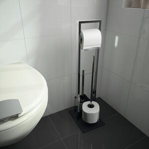 Set Bagno Allibert VERRY Spazzolino da toilette e portacarta 240x700x180mm Cromo Lucido