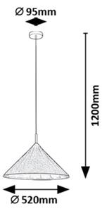 Rabalux 72164 - Lampadario a sospensione con filo LINAVO 1xE27/40W/230V