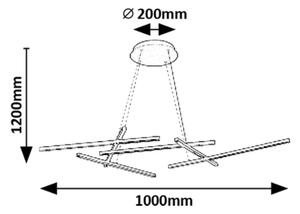 Rabalux 72369 - Lampadario a sospensione con filo LED dimmerabile SEVERINE LED/40W/230V 3000-6500K + +TC