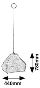 Rabalux 72000 - Lampadario a sospensione con filo LOMIRO 1xE27/40W/230V