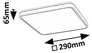 Rabalux 71432 - Plafoniera LED da bagno ALENZO LED/24W/230V IP44 nero