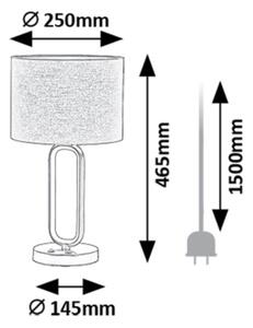 Rabalux 74044 - Lampada da tavolo LED DOMIRO 1xE27/60W/230V + LED/8W