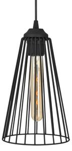 Lampadario a sospensione con filo TORRI 3xE27/15W/230V nero