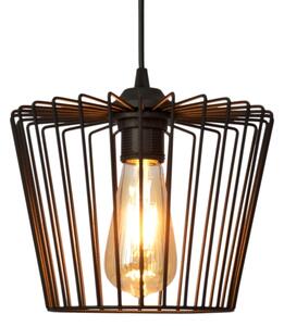 Lampadario a sospensione con filo TORRI 3xE27/15W/230V nero