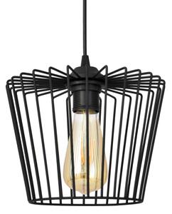 Lampadario a sospensione con filo TORRI 3xE27/15W/230V nero