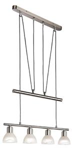 Lampadario LED a sospensione con filo DAYTONA 4xE14/5W/230V 3000K cromo lucido