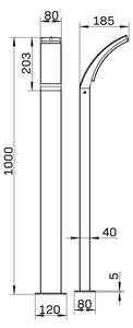 Lampada LED da esterno AMY LED/12W/230V 100 cm IP44 nero