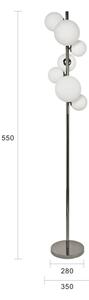 Brilagi - Lampada da terra a LED MILLA 7xG9/3W/230V nero cromato/bianco