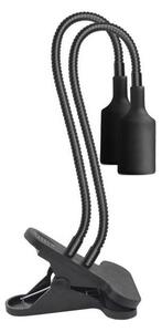 Lampada da tavolo flessibile con clip per piante PLANTY 2xE27/30W/230V nera