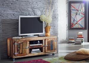 Mobile TV in legno di Legno riciclato 135x40x56 multicolore laccato FREEZY #10
