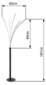 Globo 59229B - Lampada da terra dimmerabile a LED con controllo a sfioramento BIZZY LED/36W/230V