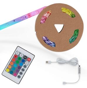 Brilo - LED RGB Striscia dimmerabile 6,6m LED/6W/USB + +TC