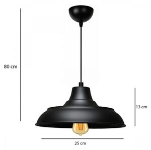 Lampada a sospensione su cavo AYD 1xE27/40W/230V nero