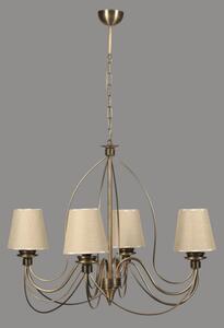 Lampadario a catena CLASSIC 4xE14/40W/230V bronzo/beige