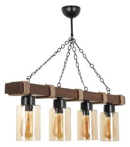 Lampadario a catena JASMIN 4xE27/40W/230V marrone/beige