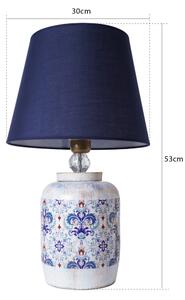 Lampada da tavolo RAMZES 1xE27/40W/230V blu/bianco