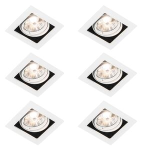Set di 6 Faretto da incasso bianco orientabile - ARTEMIS 70