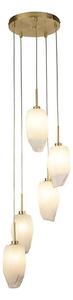 Searchlight 23146-5SB - ROCKY lampada a sospensione con cavo 5xG9/33W/230V