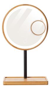 Lanaform - Specchio cosmetico dimmerabile con retroilluminazione LED 5V USB in bambù