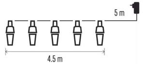 Catena luminosa LED per esterni, 10 LED / 9,5 m, IP44, bianco freddo