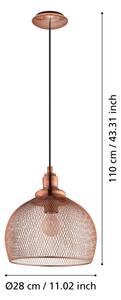Eglo 49738 - Lampada a sospensione STRAITON 1xE27/60W
