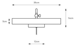 Markslöjd 108982 - Lampada per quadri CIGLIA 2xE14/40W/230V ottone