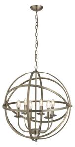 Searchlight 2476-6AB - Lampadario a catena ORBIT 6xE14/60W/230V, finitura ottone
