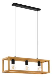 Eglo 32144 - Lampadario a sospensione con cavo BLACKCROWN 3xE27/40W/230V marrone