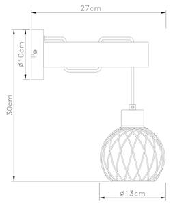 Globo 15534W - Applique PAULO 1xE27/15W/230V