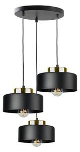Lampadario a cavo IGNIA 3xE27/60W/230V nero/oro