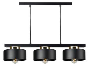 Lampadario a sospensione con cavo IGNIA 3xE27/60W/230V nero/oro