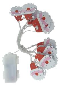 Catena luminosa LED da esterno 10xLED / 2xAA, 1,65 m, IP44, bianco caldo, modello Santa