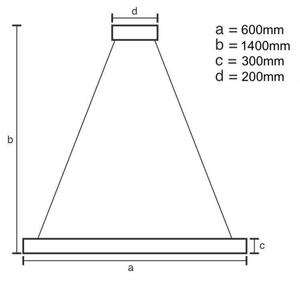 Lampadario di cristallo a LED dimmerabile su una stringa LED/80W/230V + telecomando