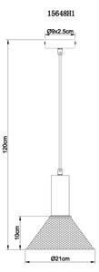 Globo 15648H1 - Lampadario a sospensione con filo JEDD 1xE27/60W/230V nero