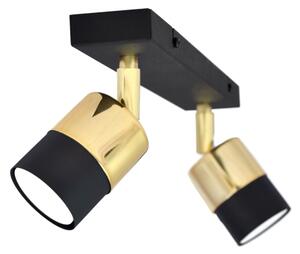Faretto LED TUBSSON 2xGU10/4,8W/230V nero/oro