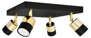 Faretto LED TUBSSON 4xGU10/4,8W/230V nero/oro