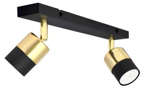 Faretto LED TUBSSON 2xGU10/4,8W/230V nero/oro