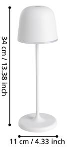 Eglo 900458 - Lampada LED dimmerabile esterna MANNERA 2,2W/5V 1800mAh grigia IP5
