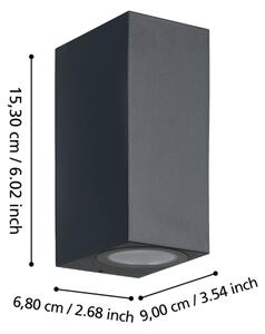 Eglo 900276 - Applique a LED da esterno JABAGA 2xGU10/4,6W/230V IP44