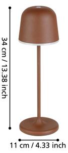 Eglo 900459 -Lampada LED dimmerabile da esterno MANNERA 2,2W/5V 1800mAh marrone IP54