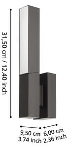 Eglo 900709 - Applique a LED da esterno UGENTO LED/9W/230V IP44