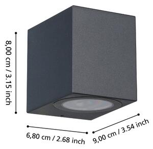 Eglo 900275 - Applique a LED da esterno JABAGA 1xGU10/4,6W/230V IP44