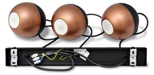 Lampadario LED a sospensione con filo MIDWAY 3xGU10/4,8W/230V nero/rame