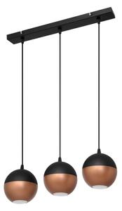 Lampadario LED a sospensione con filo MIDWAY 3xGU10/4,8W/230V nero/rame