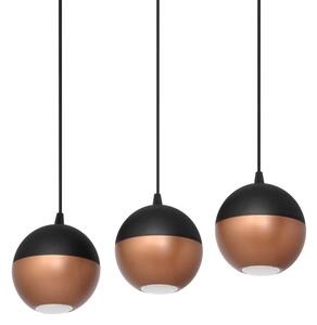 Lampadario LED a sospensione con filo MIDWAY 3xGU10/4,8W/230V nero/rame