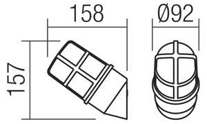 Redo 90204 - Applique da esterno TRITON 1xE27/28W/230V IP54 nero