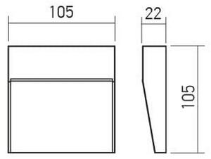 Redo 90475 - Applique a LED da esterno LANDER LED/3W/230V IP54 antracite